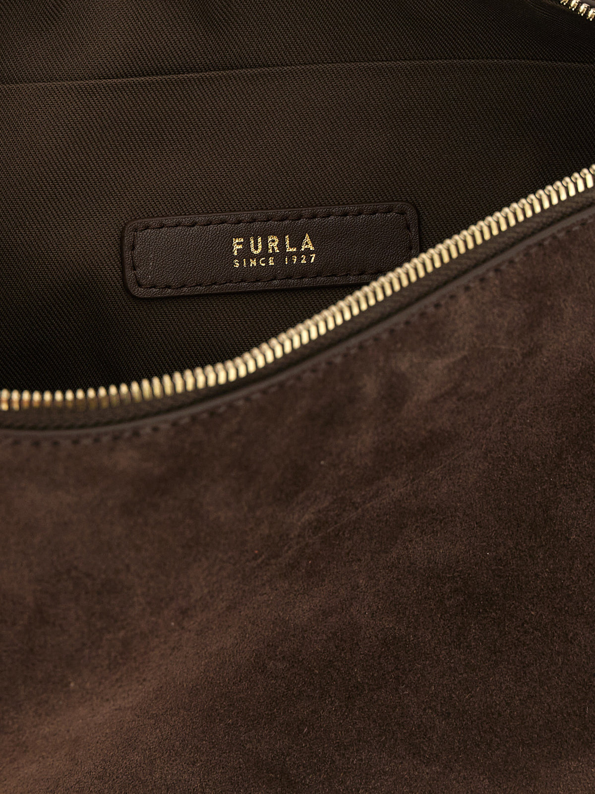 Brown Suede Shoulder Bag