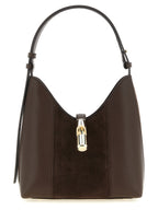 Brown Calfskin Shoulder Bag