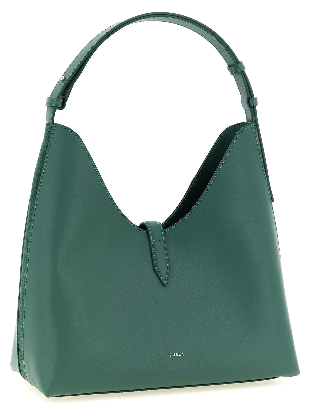 Green Suede Shoulder Bag