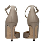 Grey Leather Sandals