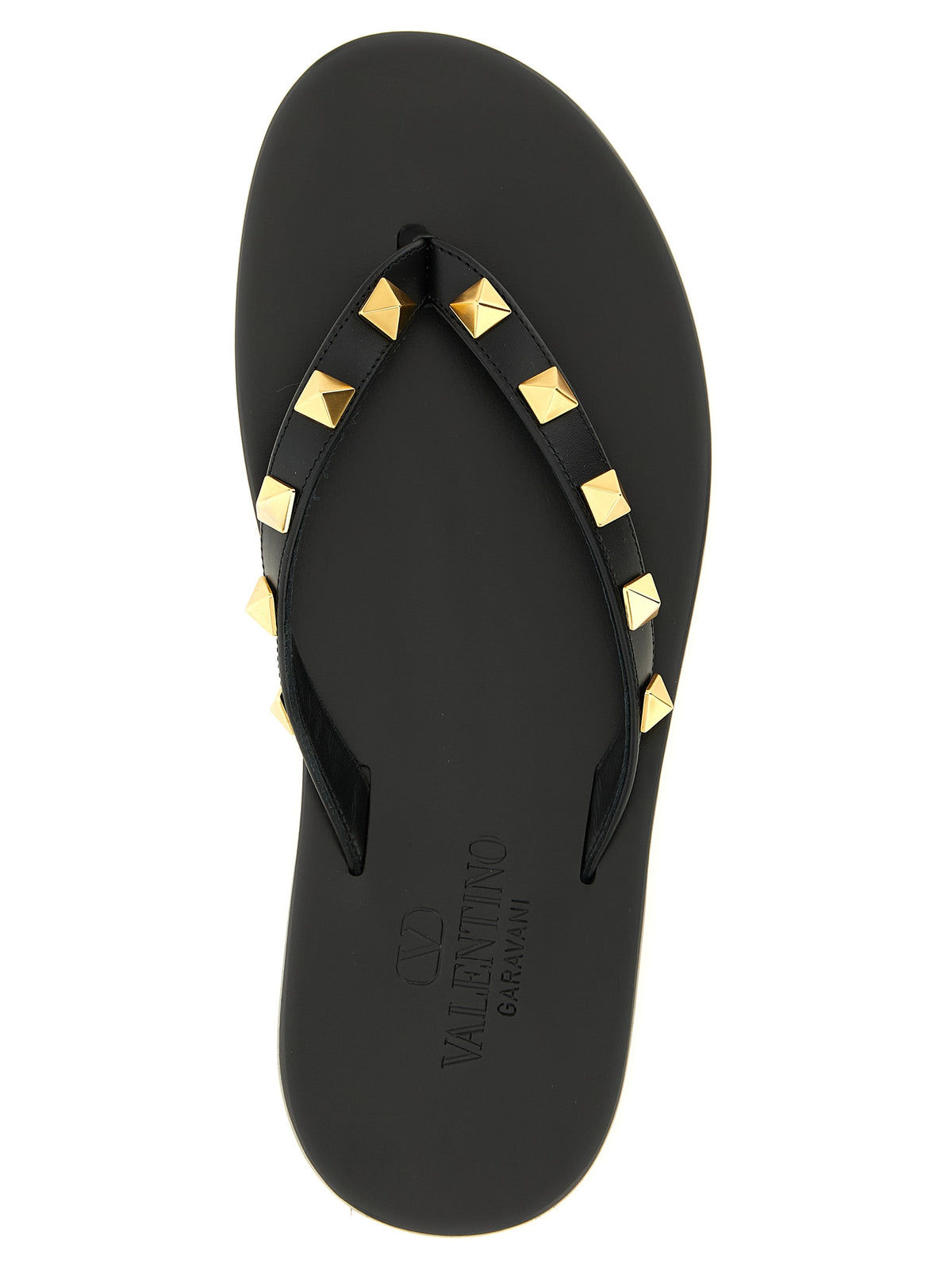 Black Leather Slides