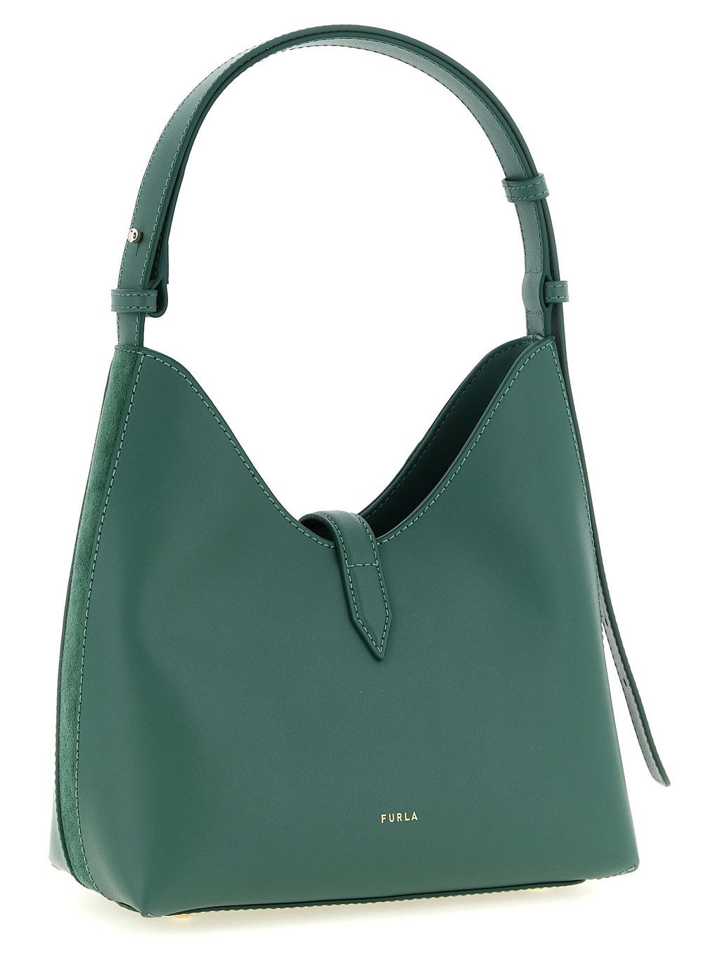 Green Suede Shoulder Bag