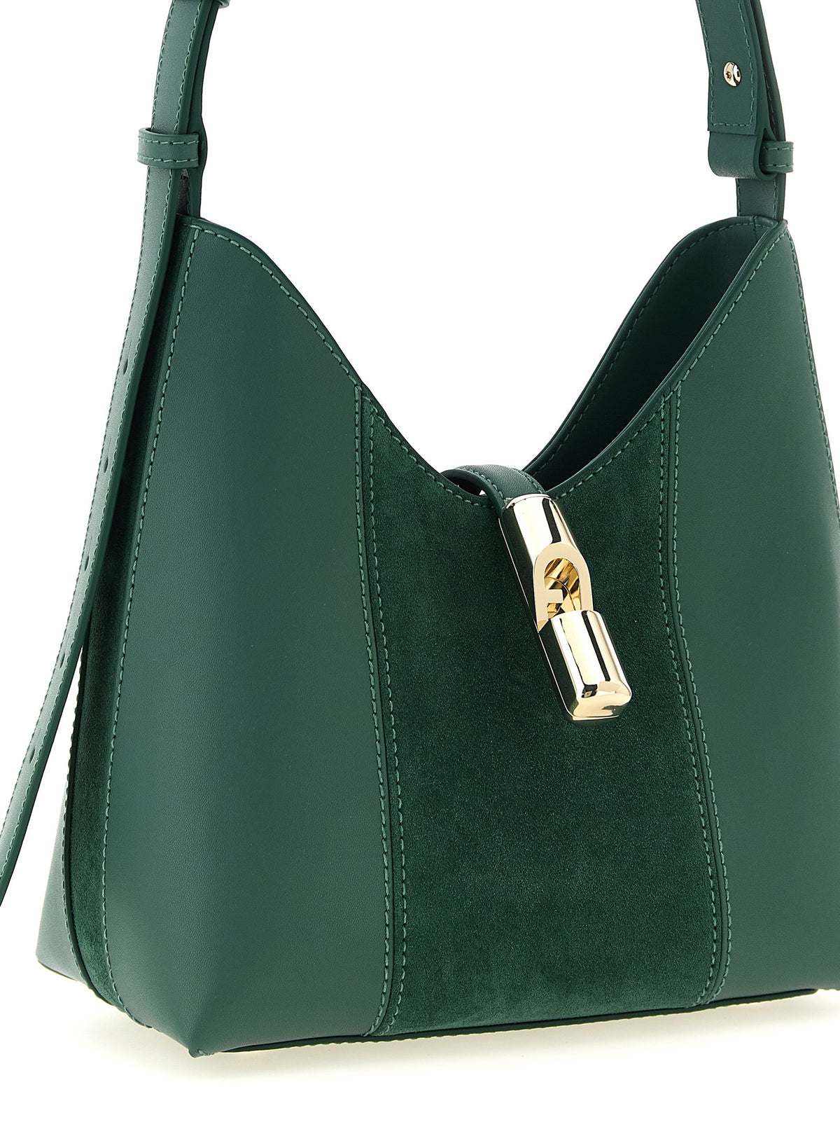 Green Suede Shoulder Bag