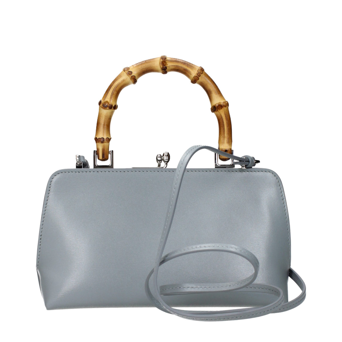 Grey Leather Handbag