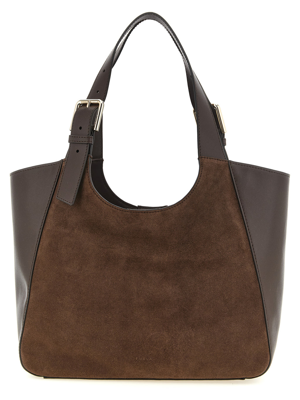 Brown Suede Tote Bag
