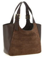 Brown Suede Tote Bag