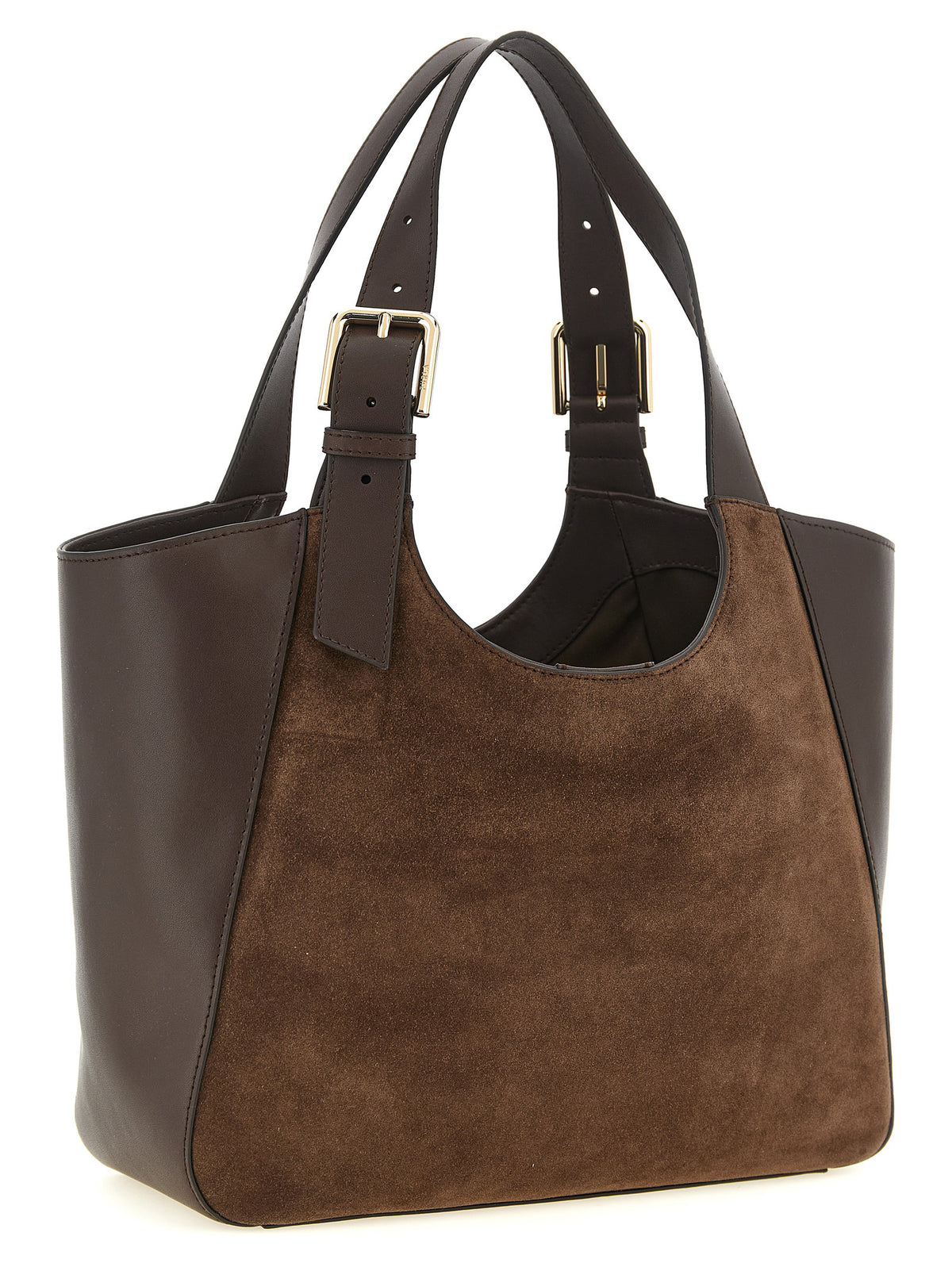 Brown Suede Tote Bag