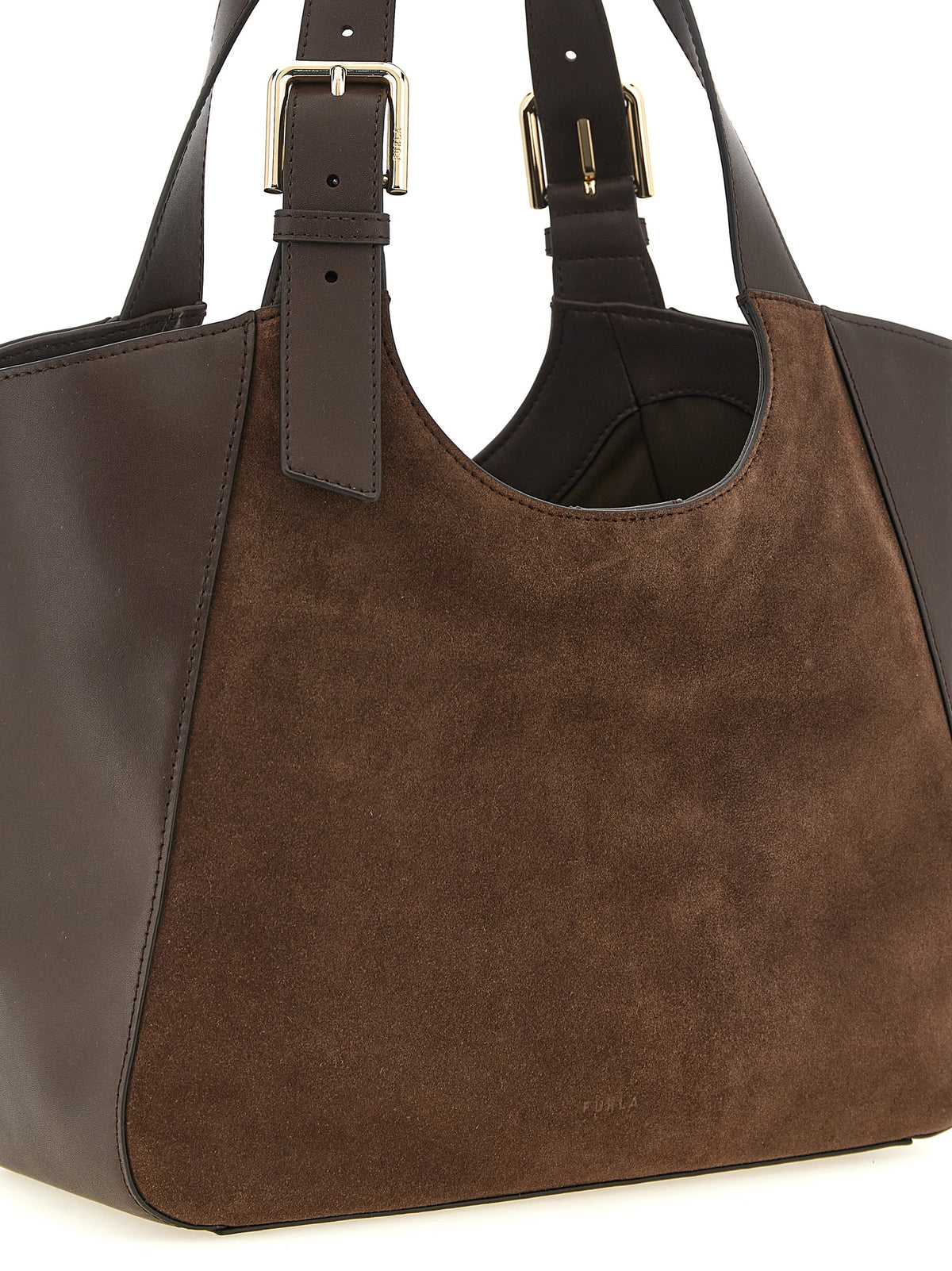Brown Suede Tote Bag