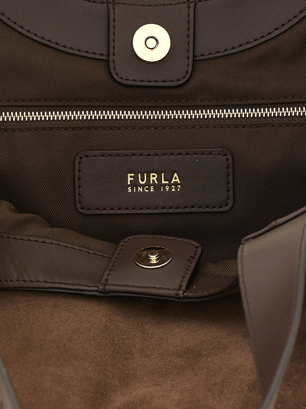 Brown Suede Tote Bag