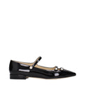Black Leather Ballet Flats