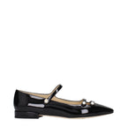 Black Leather Ballet Flats