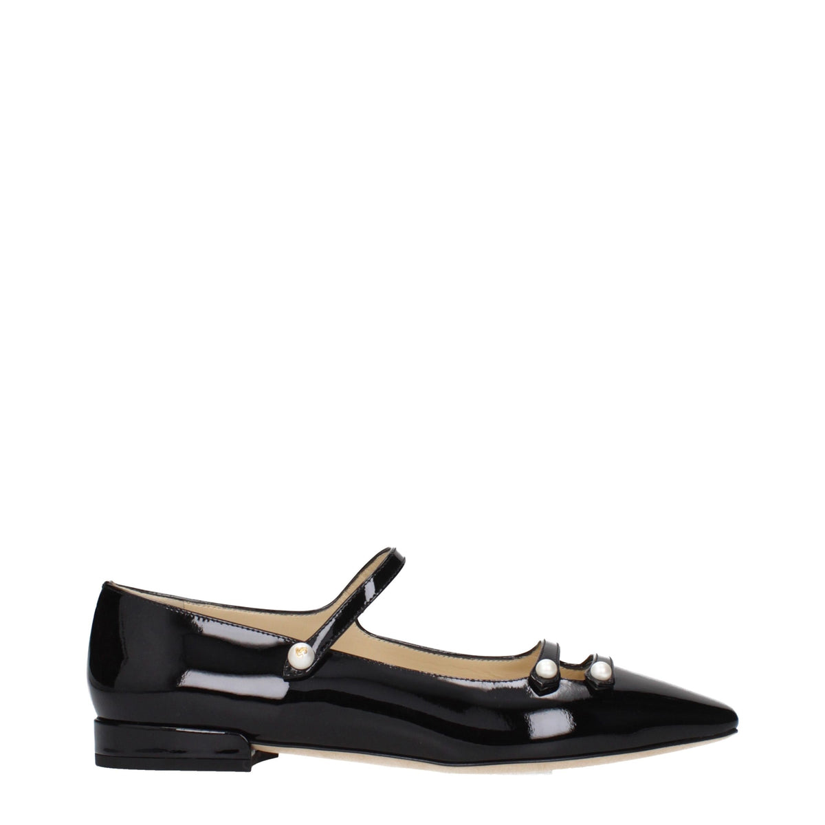 Black Leather Ballet Flats