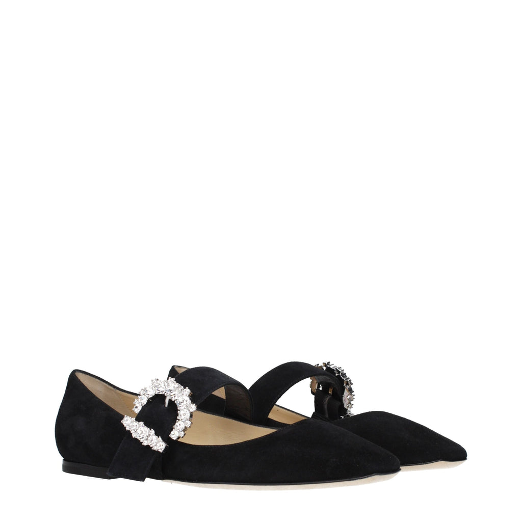 Black Suede Ballet Flats