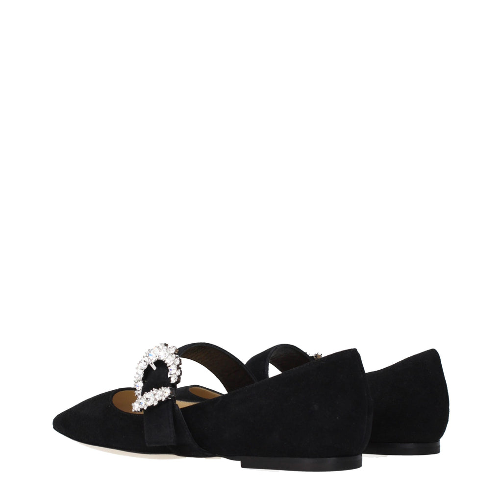 Black Suede Ballet Flats