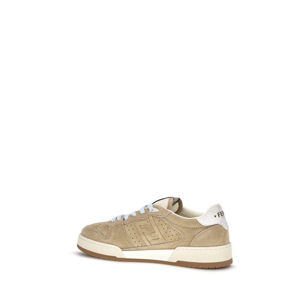 FF Leather Sneakers – Beige
