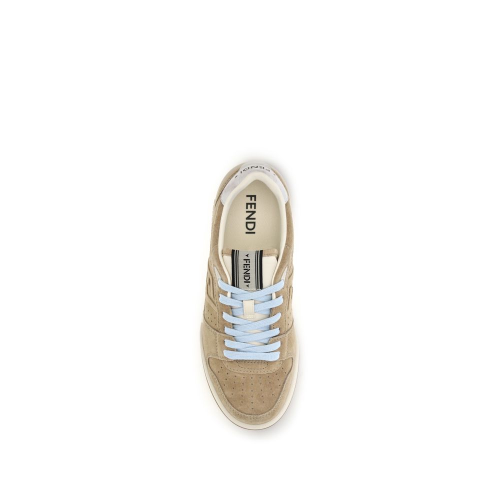 FF Leather Sneakers – Beige