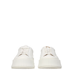 White Leather Platform Sneakers