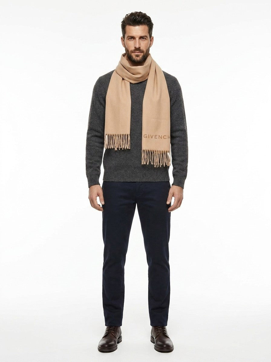 Givenchy Virgin Wool Scarf in Beige
