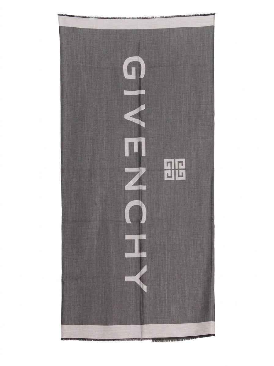 Givenchy Silk Scarf in Gray
