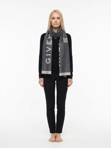 Givenchy Silk Scarf in Gray