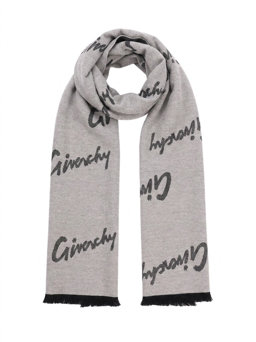 Givenchy Wool Scarf in Gray