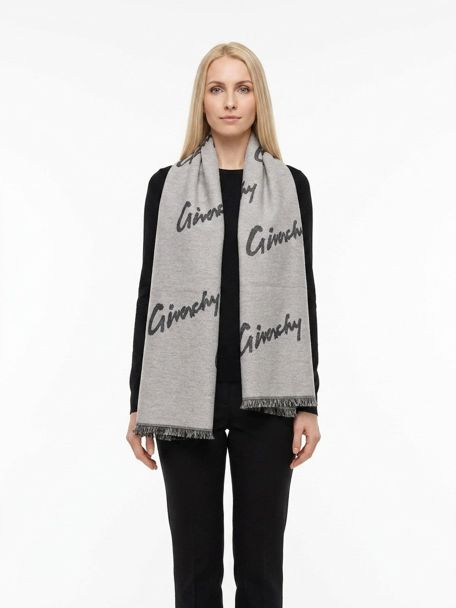 Givenchy Wool Scarf in Gray