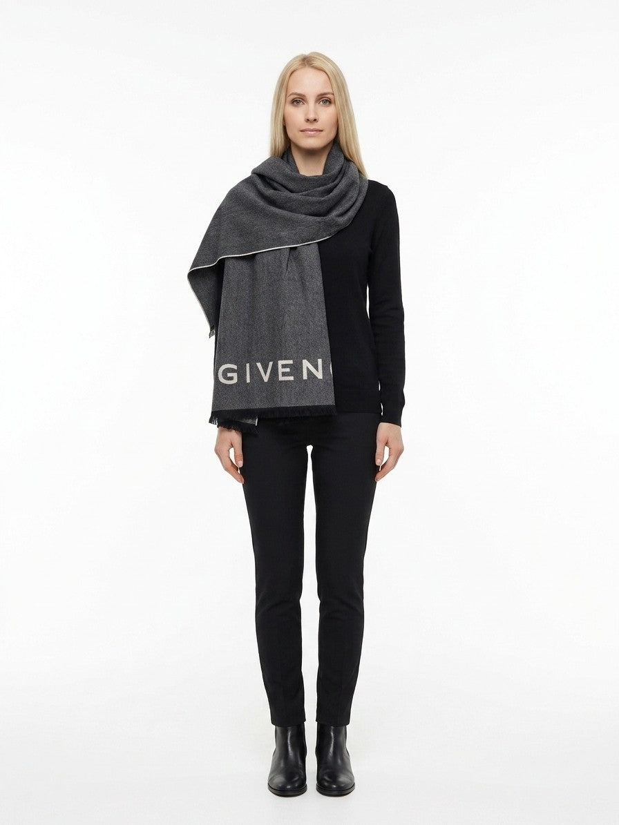 Givenchy Wool Scarf in Gray