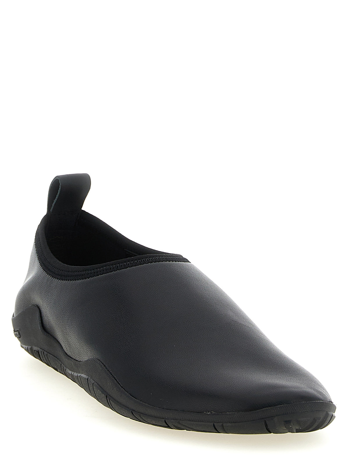 Black Synthetic Slippers