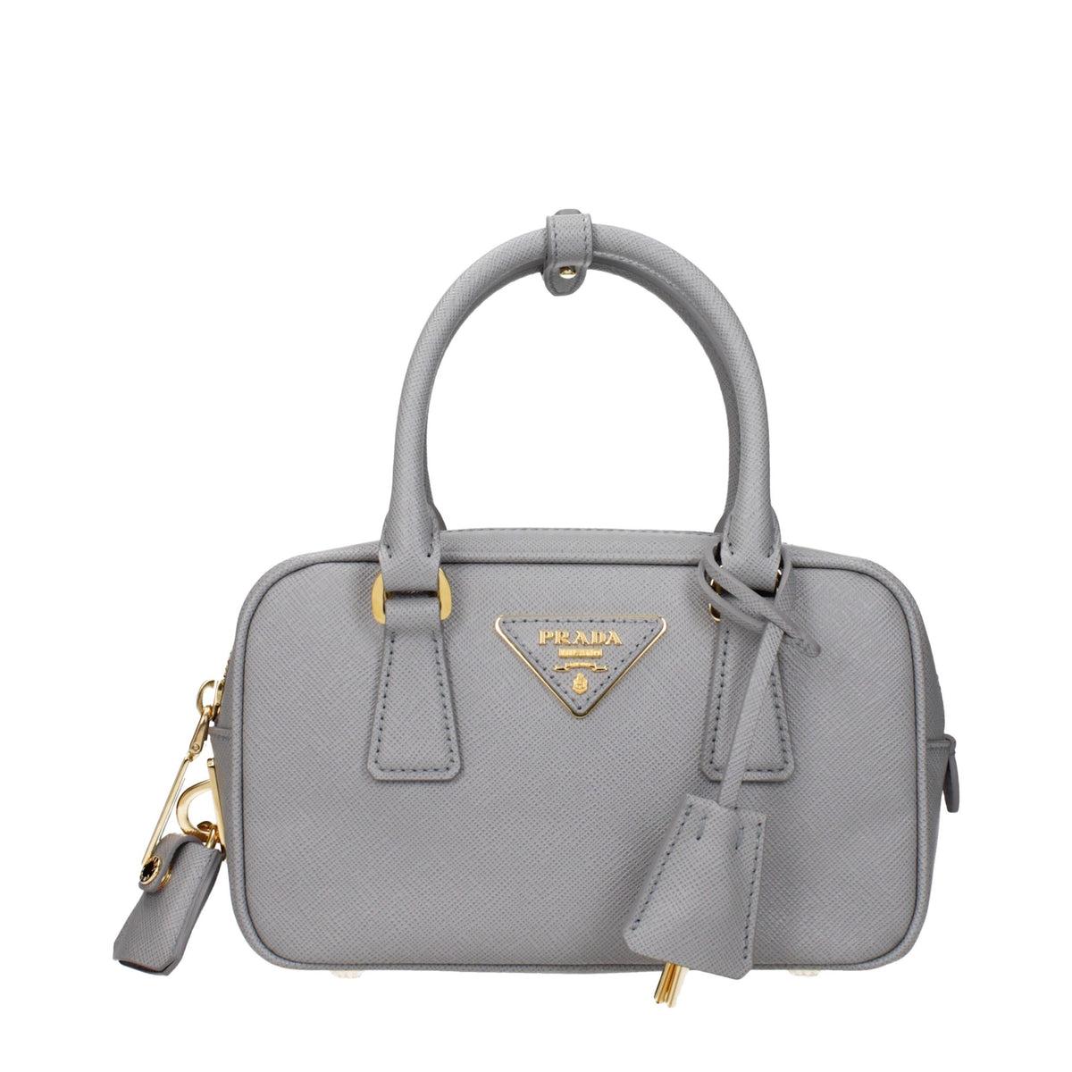 Grey Leather Handbag