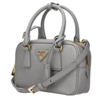 Grey Leather Handbag