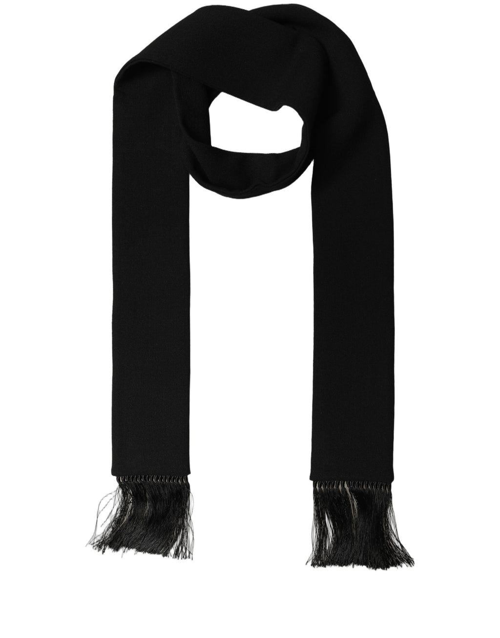 Black Virgin Wool Scarf
