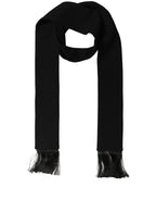 Black Virgin Wool Scarf