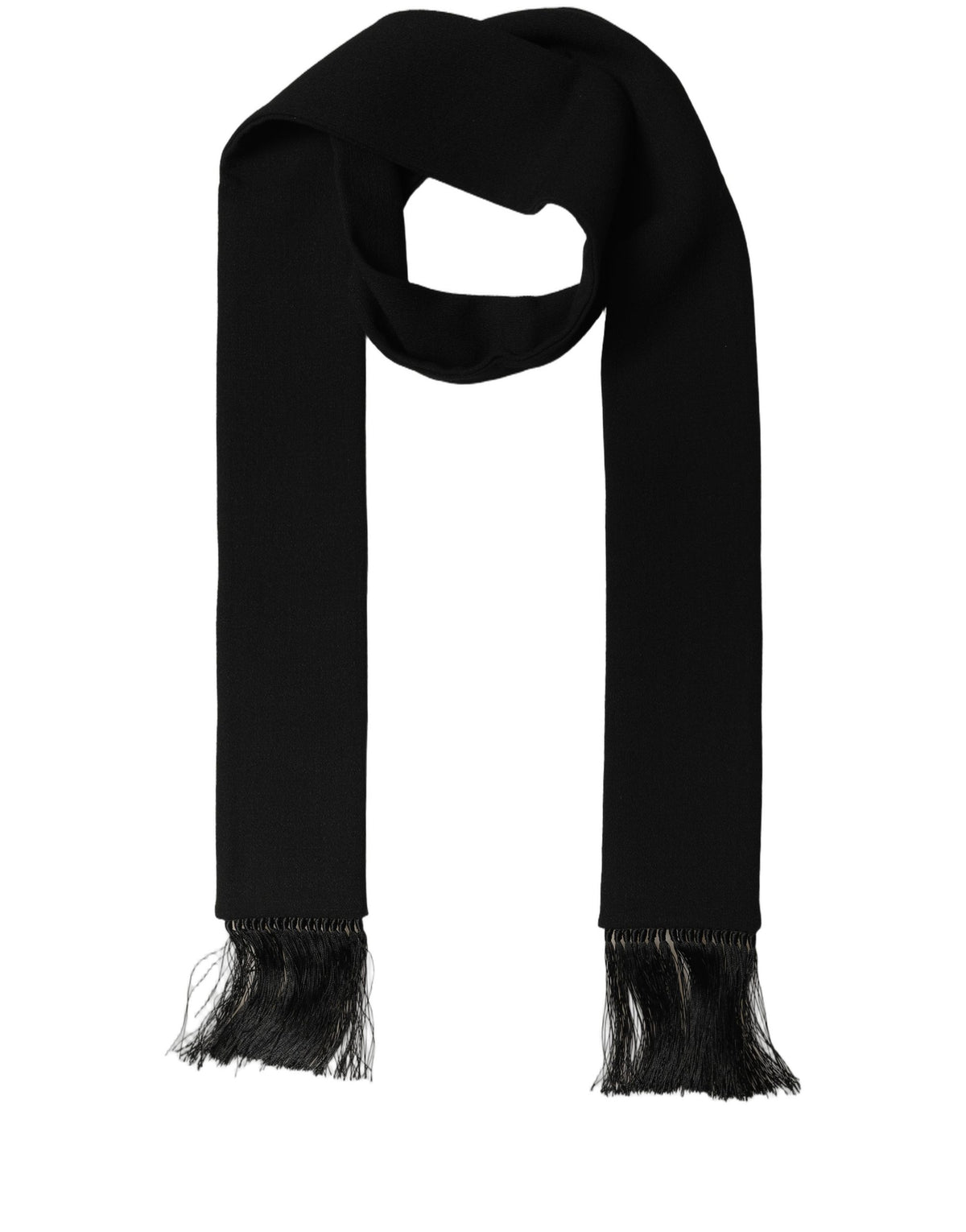 Black Virgin Wool Scarf