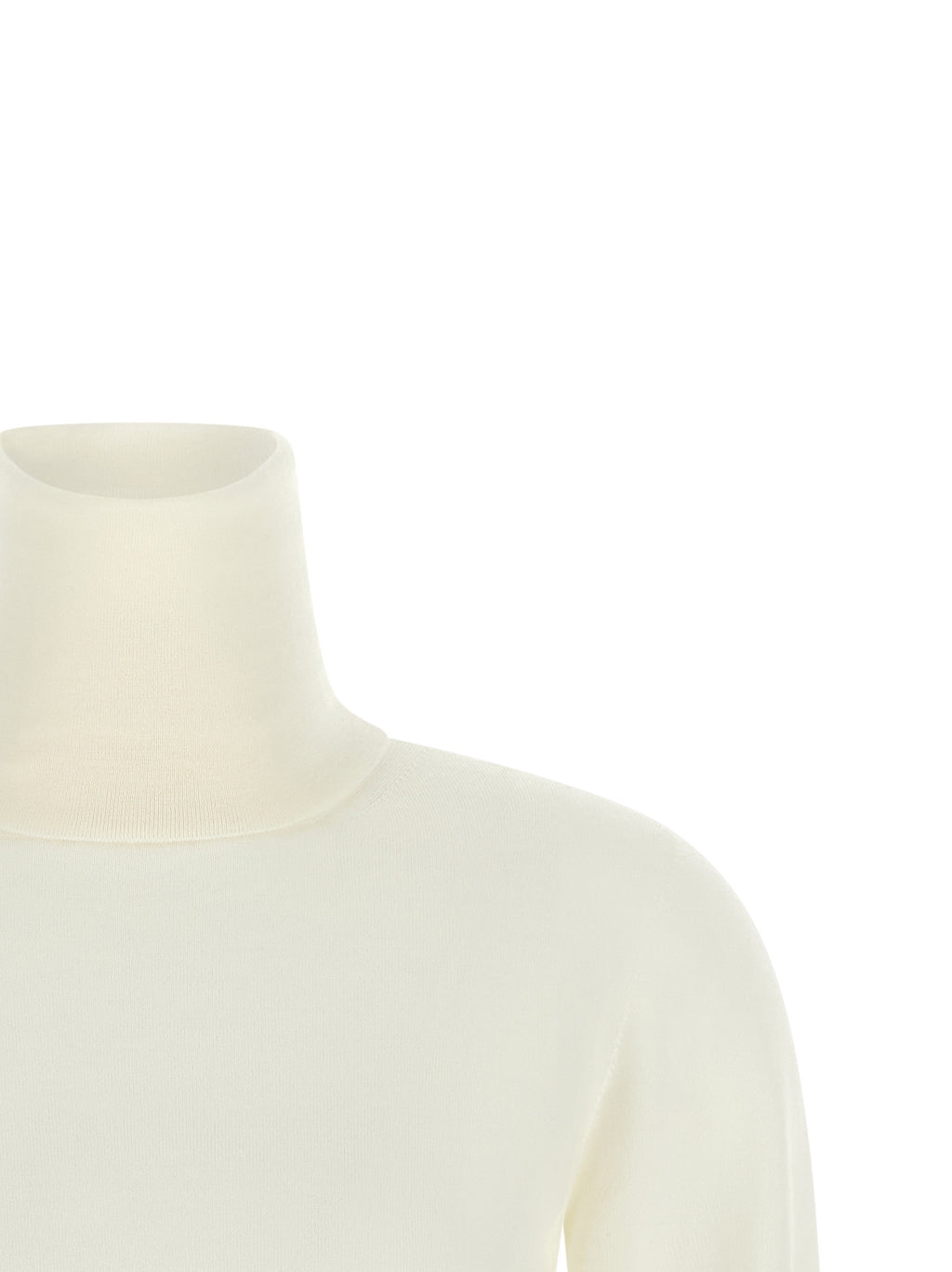 White Virgin Wool Sweater