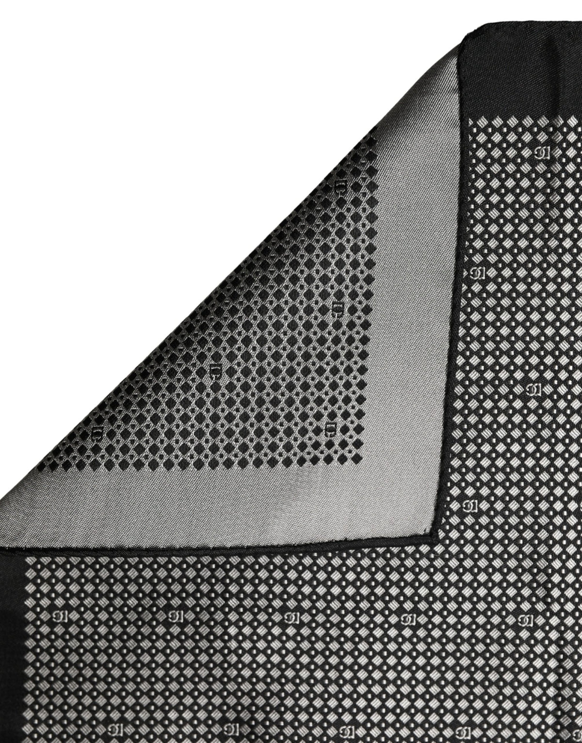 Black and White Pocket Square