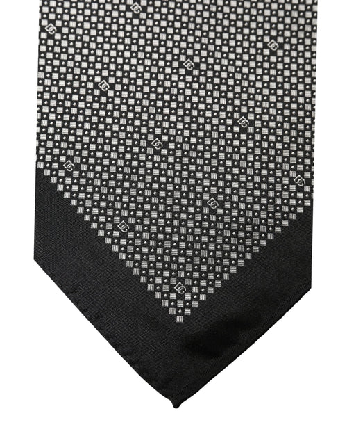 Black and White Pocket Square