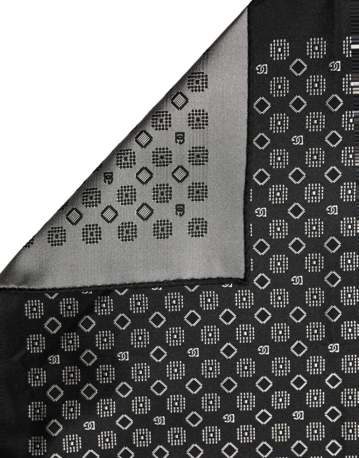 Black and White Pocket Square