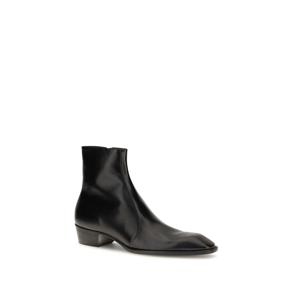 Leather Ankle Boots – Black