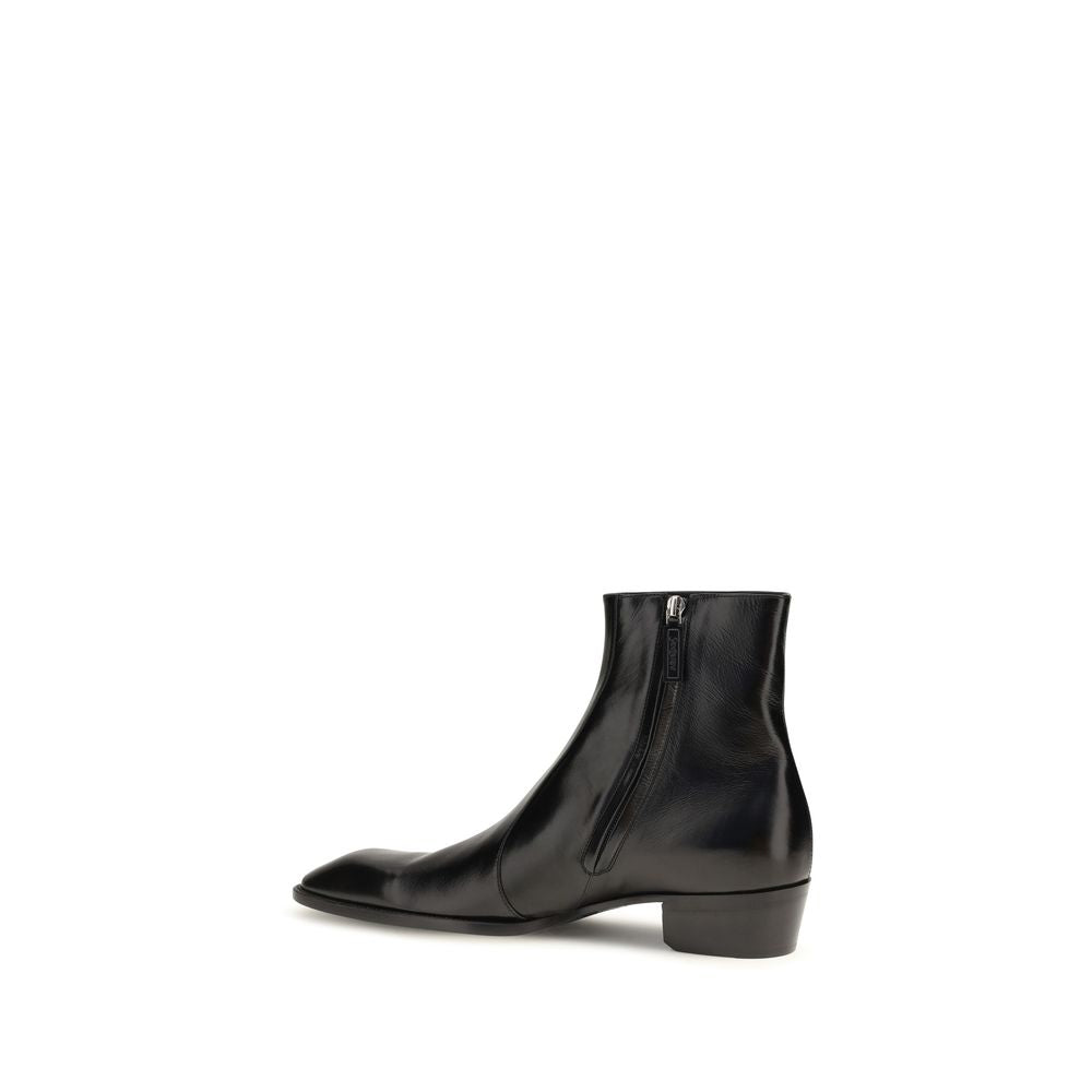 Leather Ankle Boots – Black