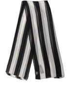 Black and White Silk Scarf