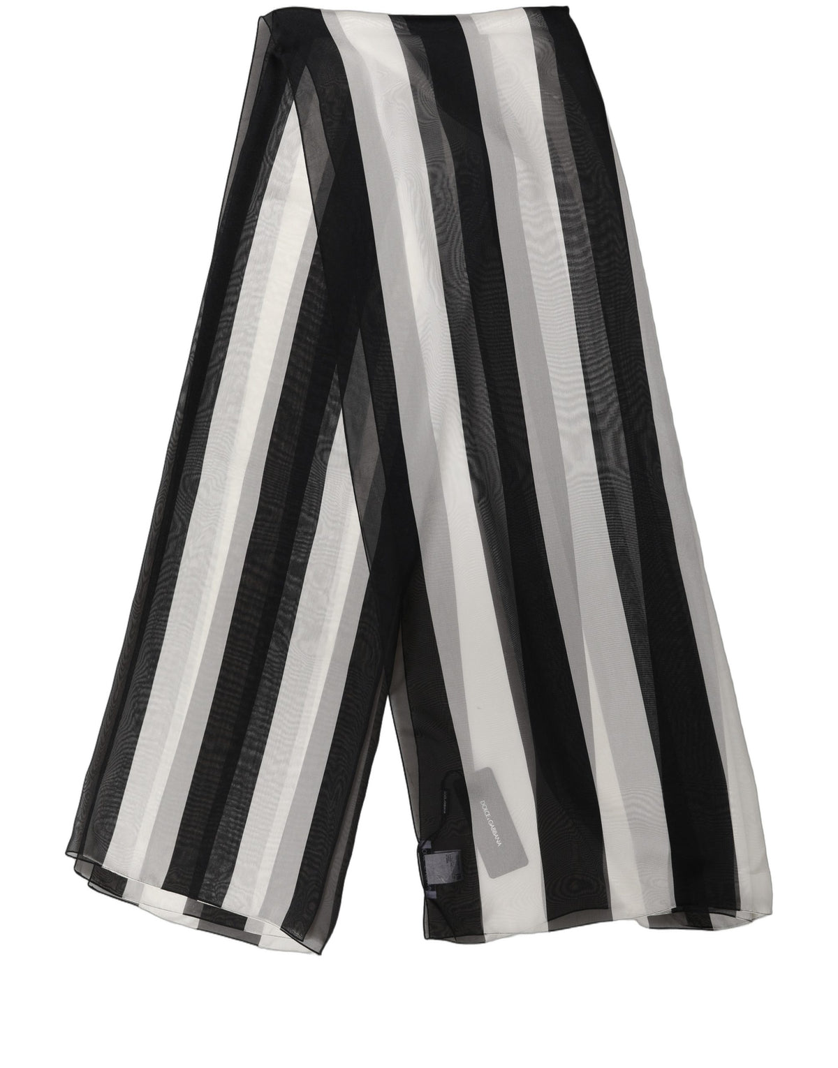 Black and White Silk Scarf