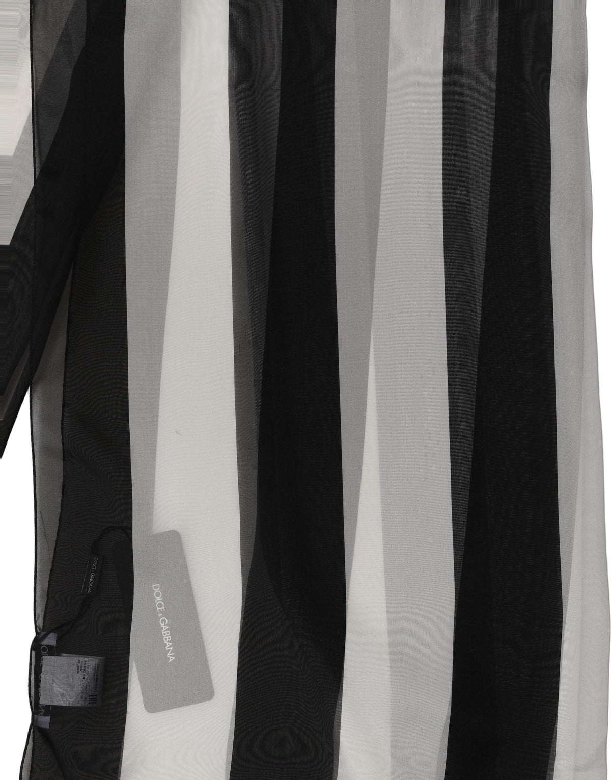 Black and White Silk Scarf