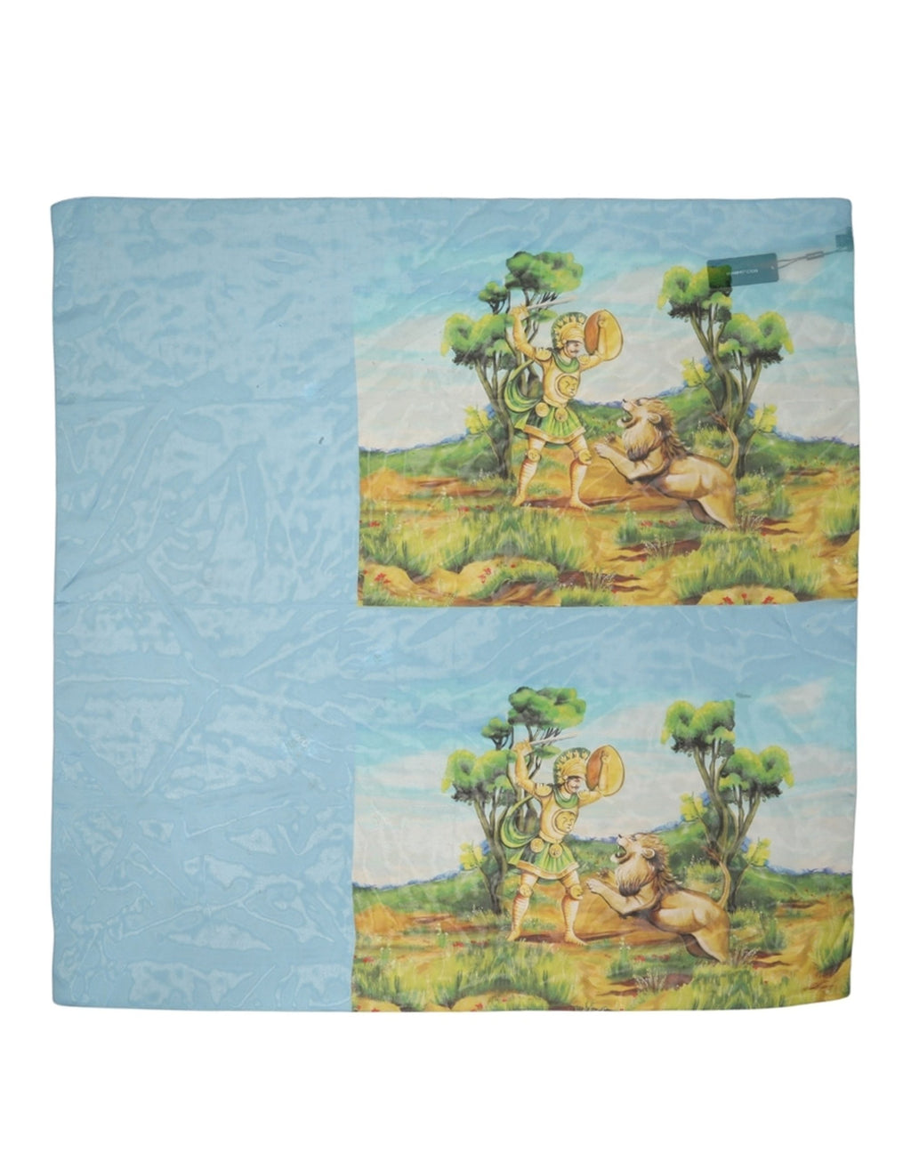 Light Blue Silk Scarf