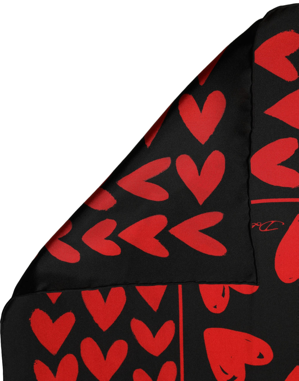 Black and Red Silk Scarf
