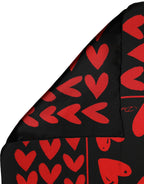 Black and Red Silk Scarf