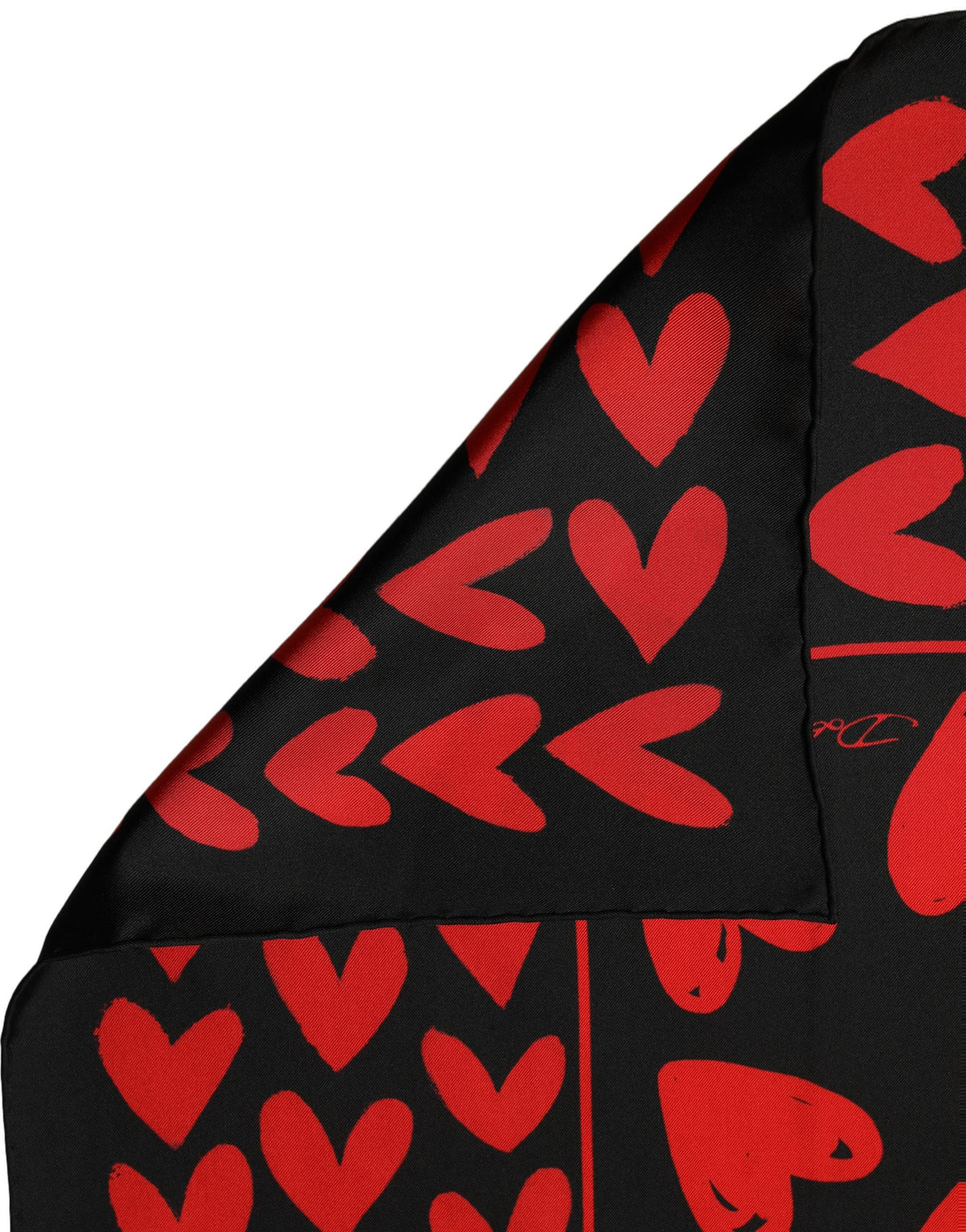 Black and Red Silk Scarf