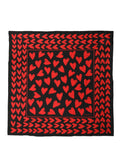 Black and Red Silk Scarf