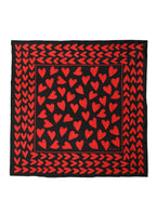 Black and Red Silk Scarf