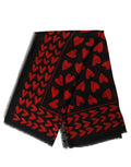 Black and Red Cashmere Scarf