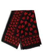 Black and Red Cashmere Scarf